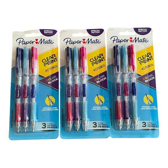 Paper Mate Other - Paper Mate ClearPoint Mechanical Pencils - Blue, Pink, Purple (3-Pack)